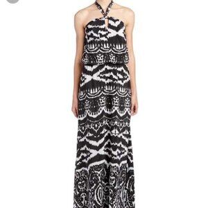 Tori Richard | 100% Silk Maxi Dress‎ Black/White | Size 2 Womens